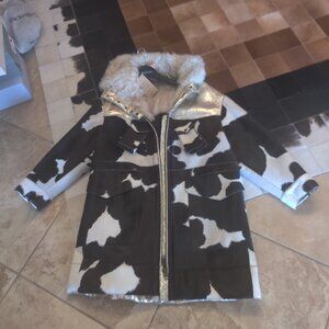 No 21 Calf hair coat size 40 New oversized fit $4998